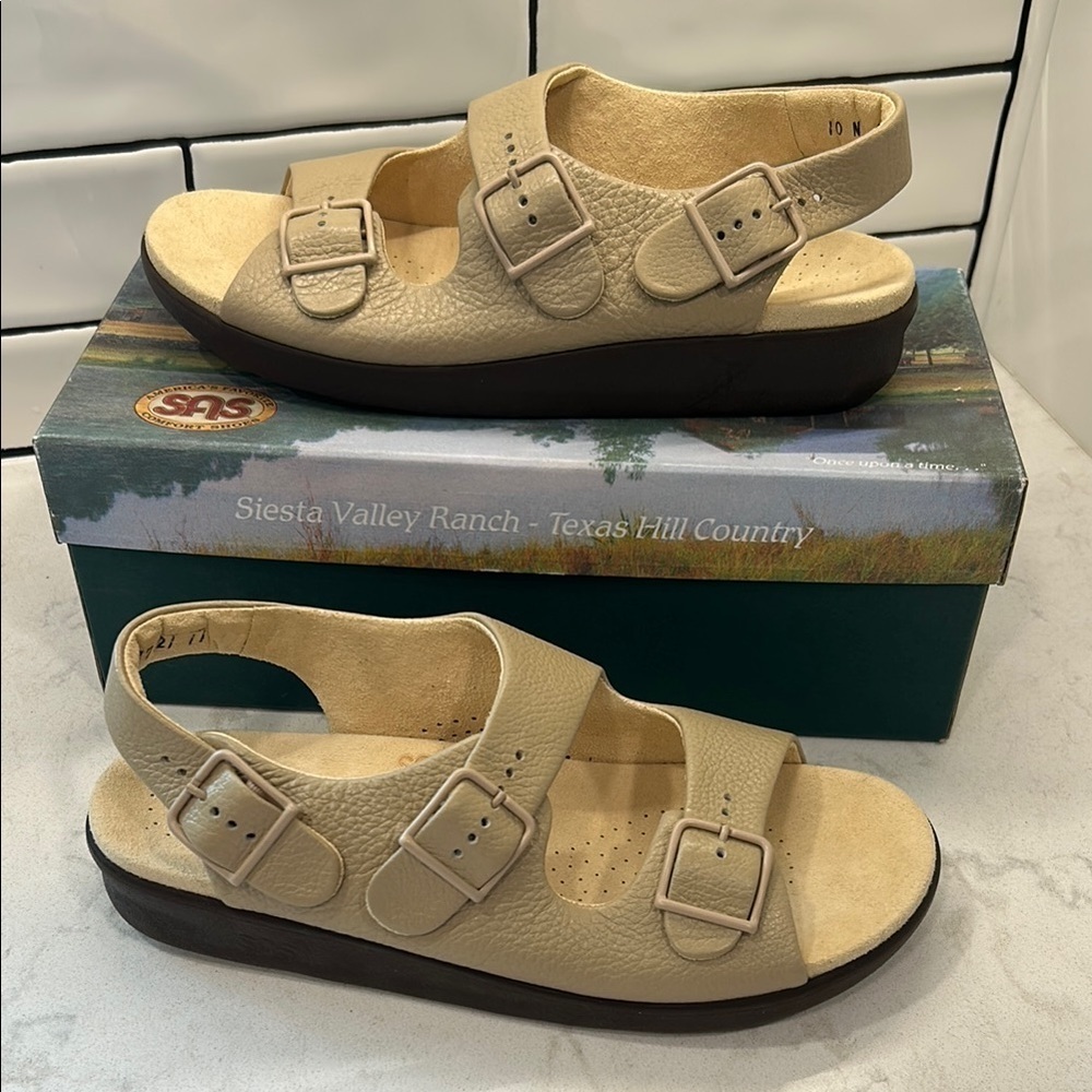 SAS Relaxed Natural Tripad Comfort Made in USA Sandal 10N NEW